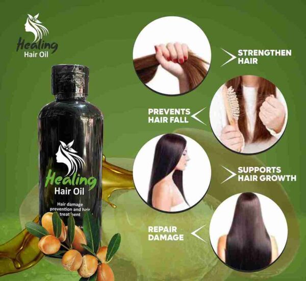 Organic Healing Hair Oil 225ml - Image 4